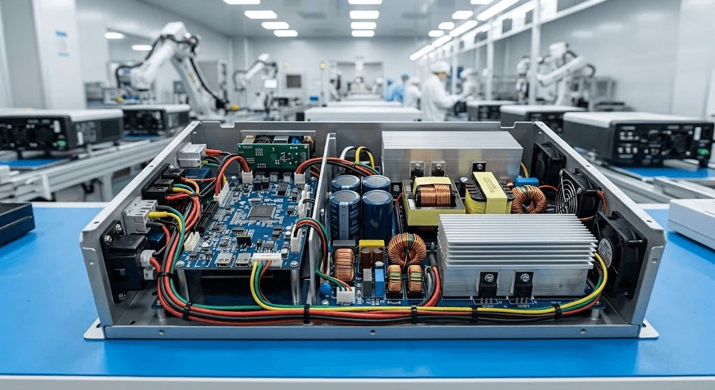Internal IGBT components and circuit board layout of 10KW hybrid inverter from China manufacturer Internal IGBT components and circuit board layout of 10KW hybrid inverter from China manufacturer